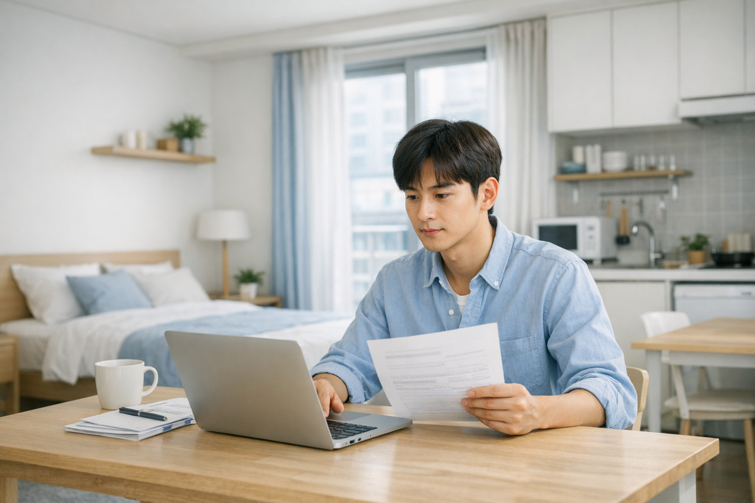 청년월세지원 신청방법을 확인하는 청년의 주거 서류 준비