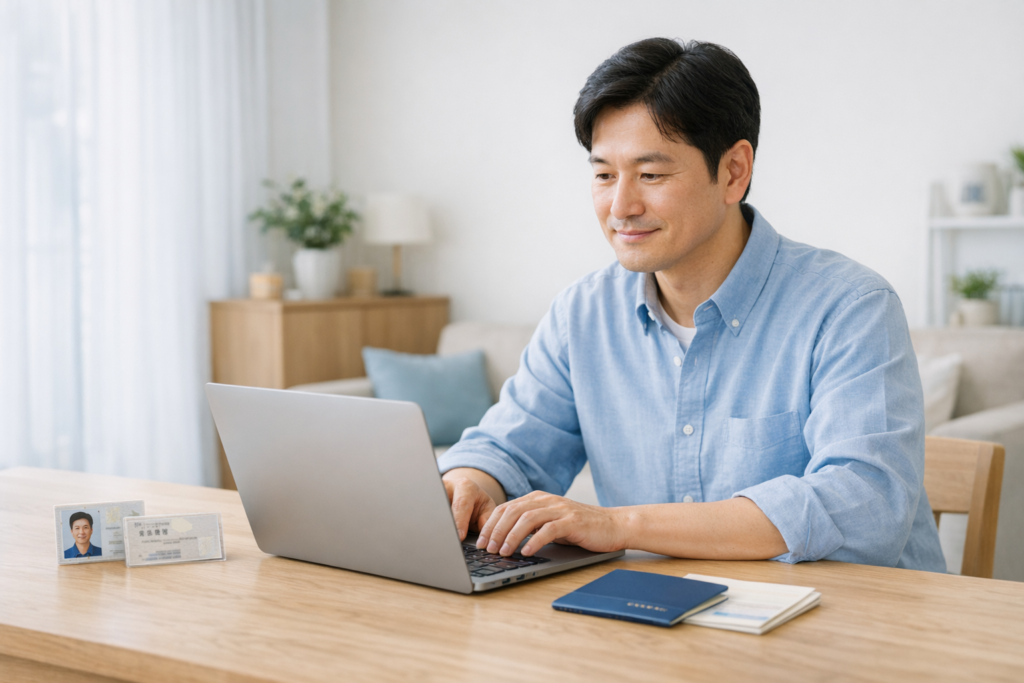 장애인연금 신청방법 준비서류를 확인하는 모습