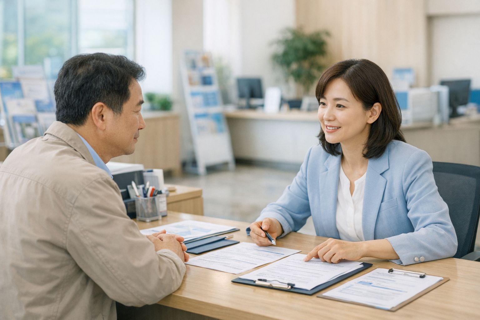 자활근로 신청방법 상담을 받는 주민센터 방문자